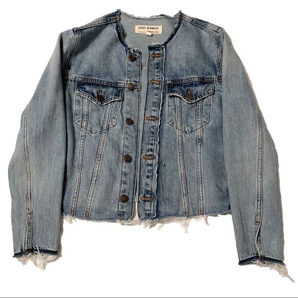 Lucky Remade smart trucker jean jacket size-S - Picture 1 of 7